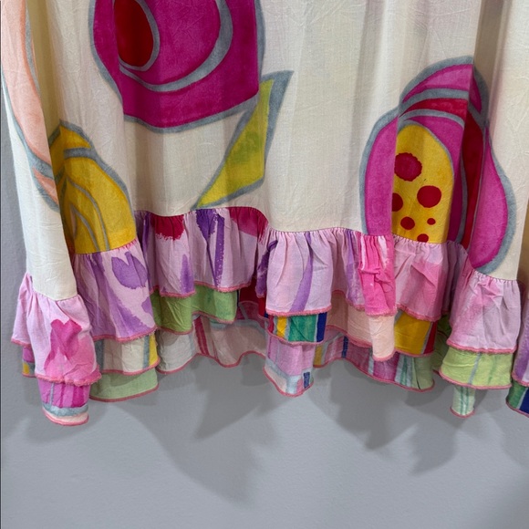 Vintage Jams World Kids Dress with Pink and Yellow Floral Design - Picture 3 of 6